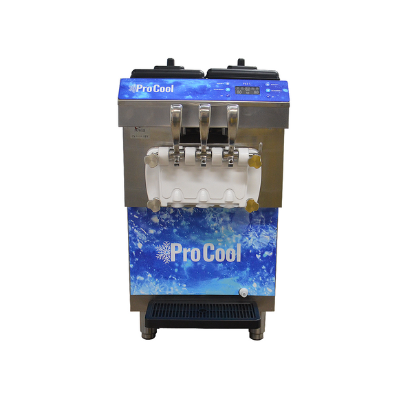 Dual Cylinder Commercial Soft Serve Machine — Two Flavors + Twist, 4 Operating Modes, Dual Refrigerated Hoppers, Digital Controls, Stainless Steel | PCL-2