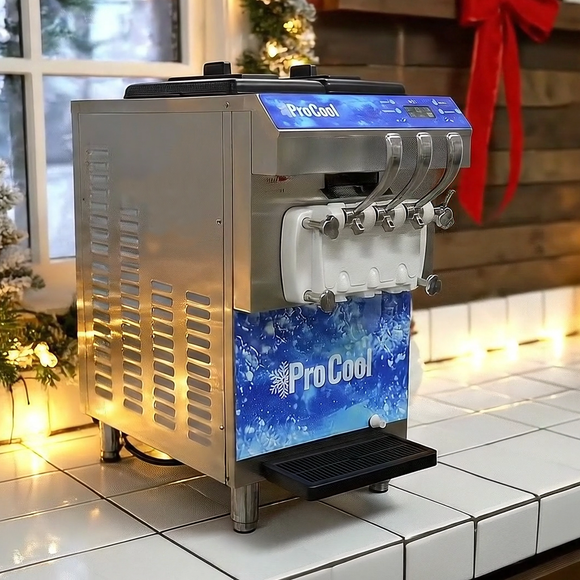 Dual Cylinder Commercial Soft Serve Machine — Two Flavors + Twist, 4 Operating Modes, Dual Refrigerated Hoppers, Digital Controls, Stainless Steel | PCL-2